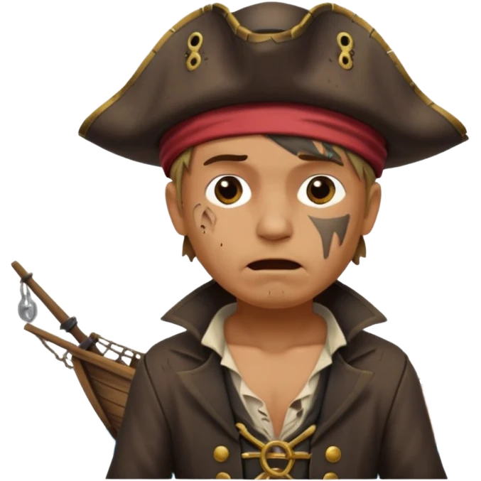 Gemisi batan bir korsan emoji