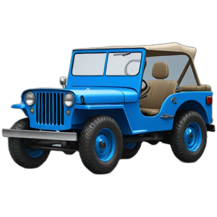 JEEP WILLYS BLUE emoji
