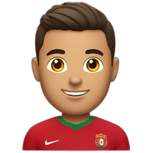 cristiano ronaldo with portugal red jersey emoji