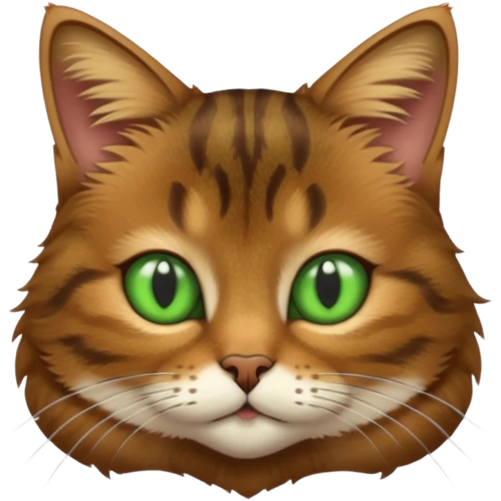 brown tabby cat with green eyes emoji