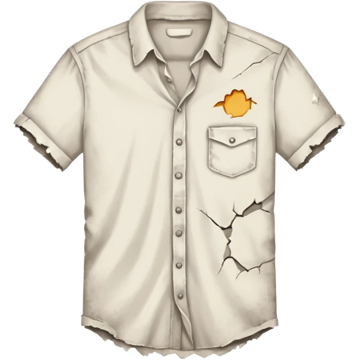 vintage Torn shirt with out pocket emoji