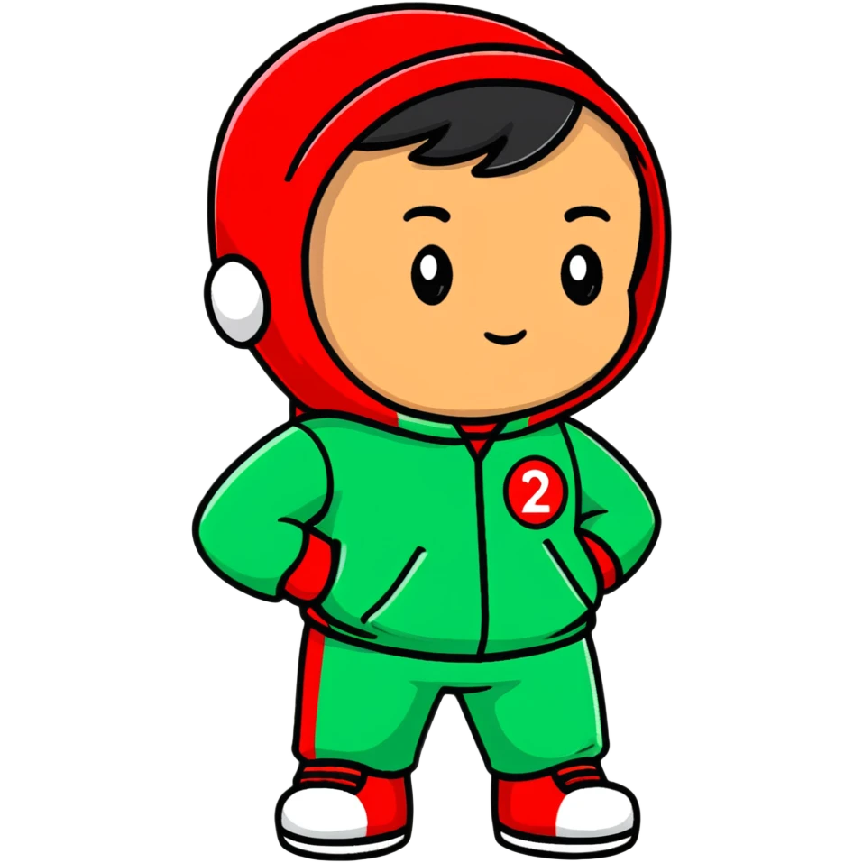 human player number 230 wearing green Squid Game tracksuit emoji