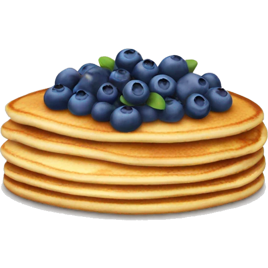 Pancake with blueberries emoji