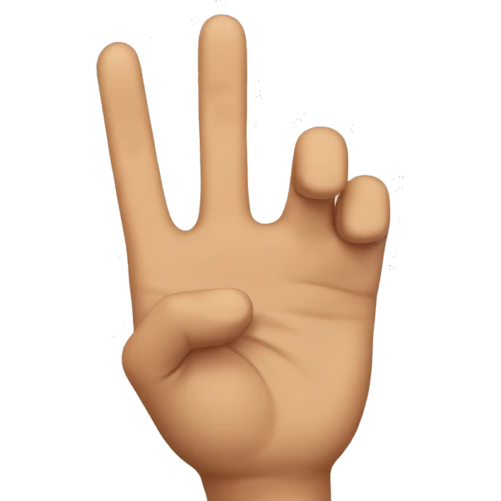 3 fingers emoji