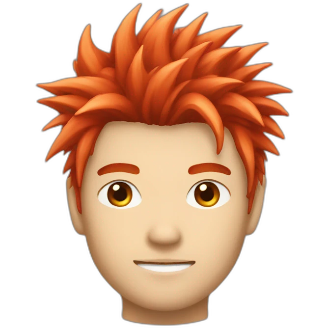 japanese-red-spiked-haired-guy emoji