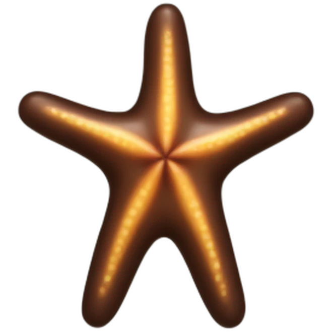 chocolate starfish emoji