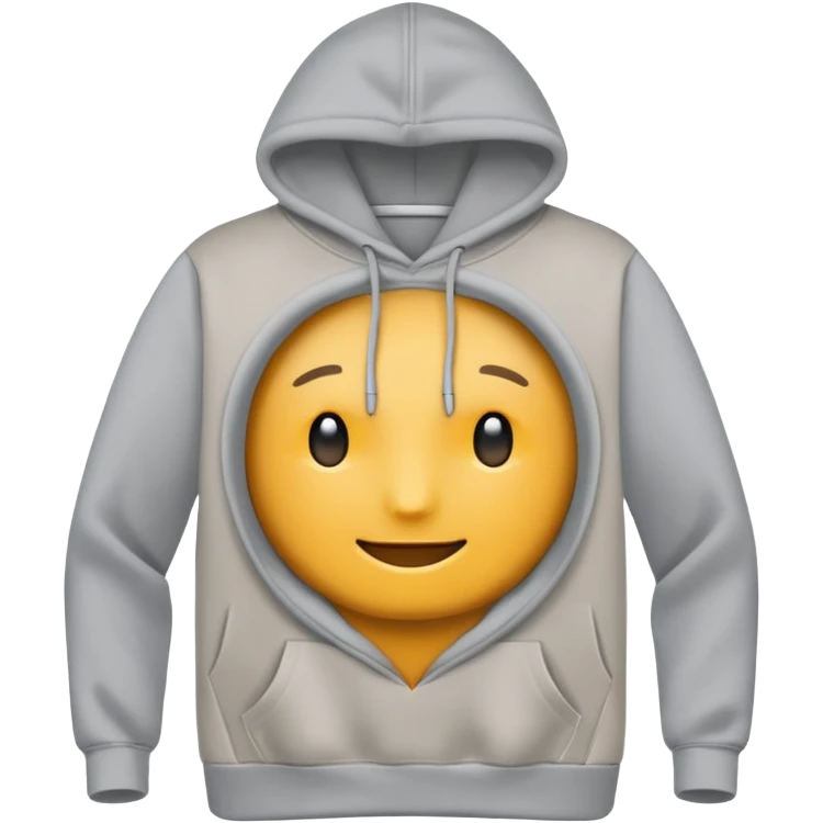 comfy grey minimalistic hoodie without logo emoji