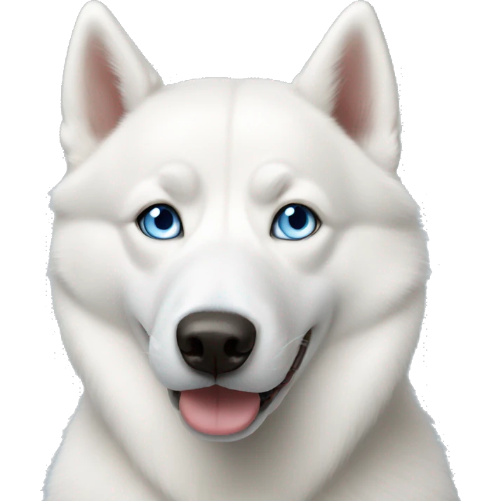 White husky blue eyes emoji