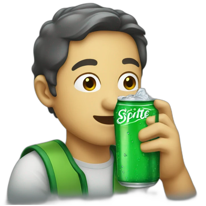 person drinking sprite emoji