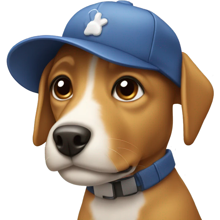 Dog with basecap emoji