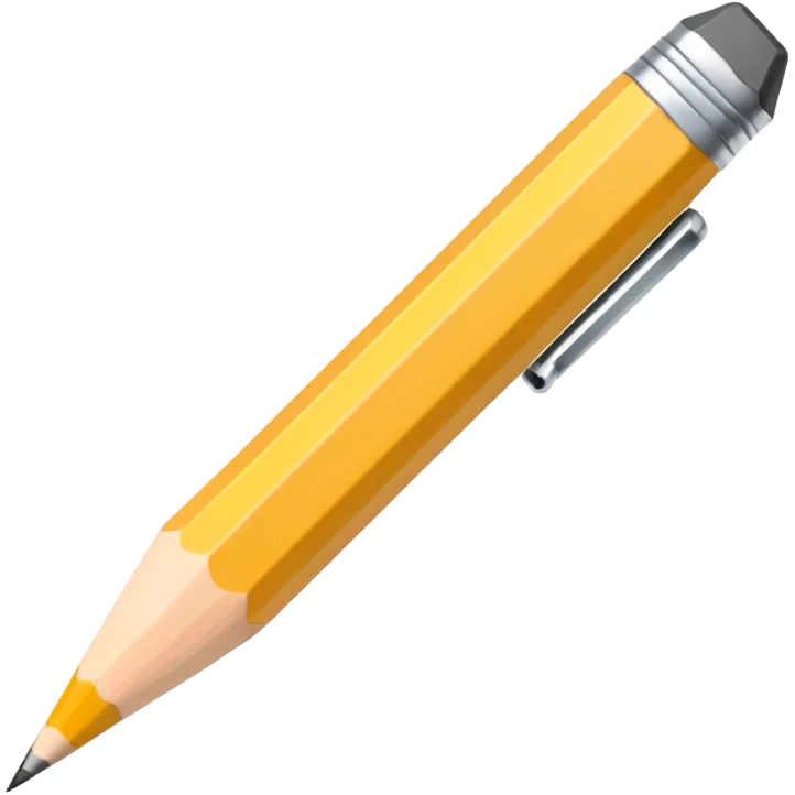 pencil with a few quick sketch strokes around emoji