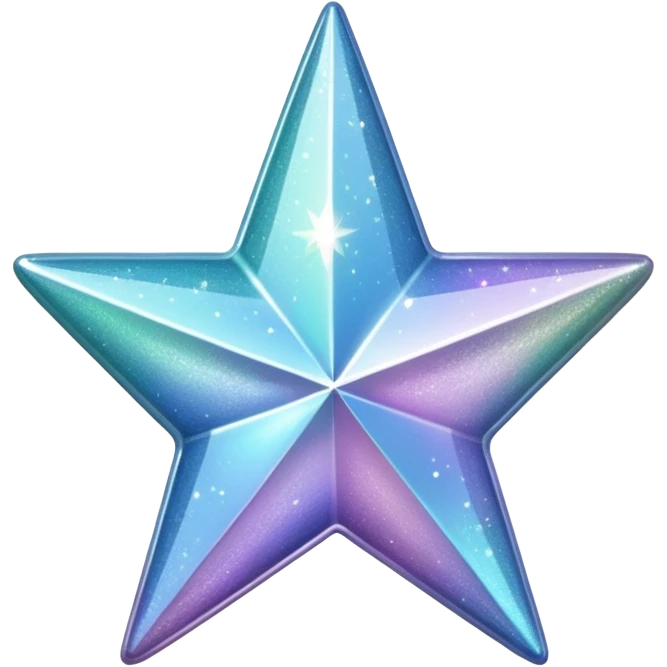 Sparkly glittery gray star y2k 3d icon, transparent background  emoji
