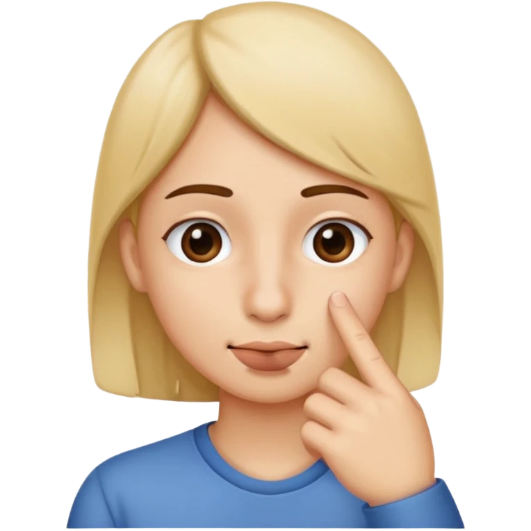 Finger on nose emoji