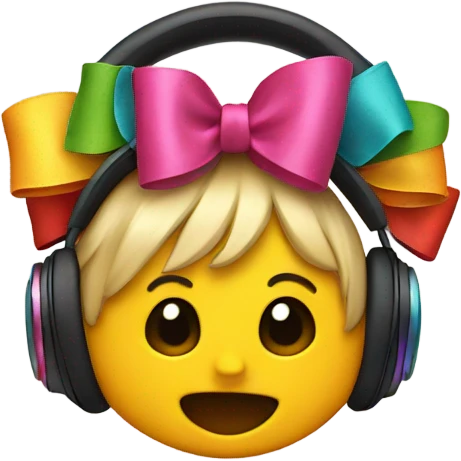 Beats headphones with bows emoji
