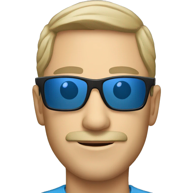 male driver in blue sunglasses emoji