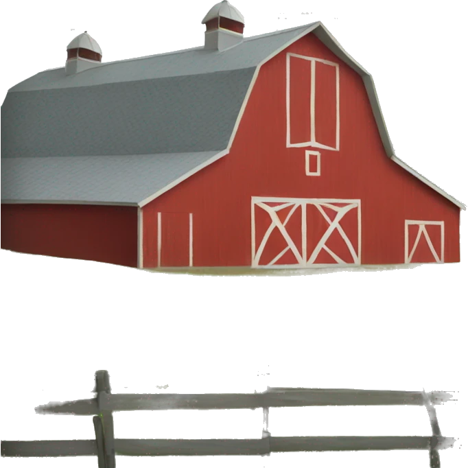 red barn emoji