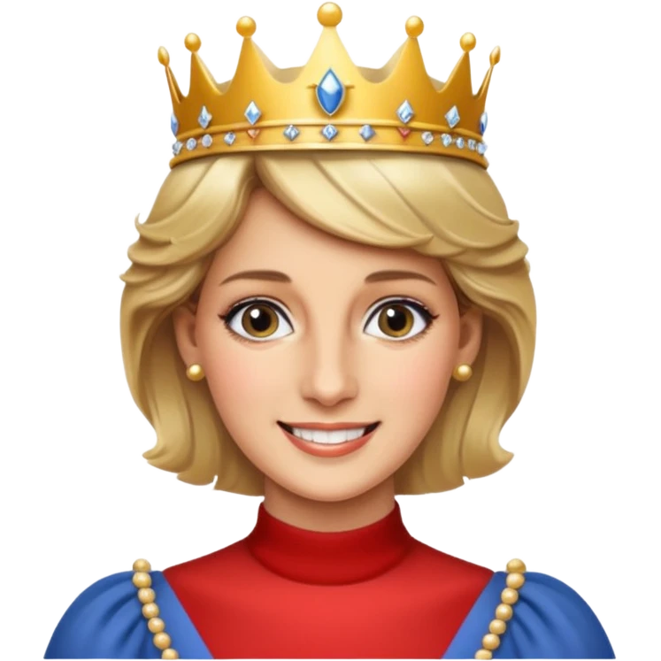 standing, Princess Diana with a crown emoji