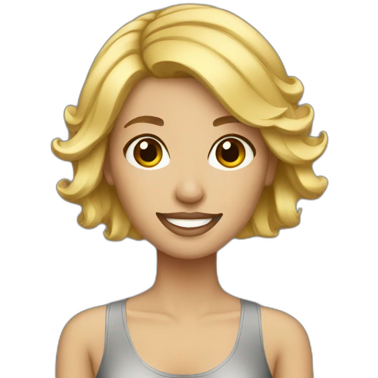 short blonde hair artist female emoji
