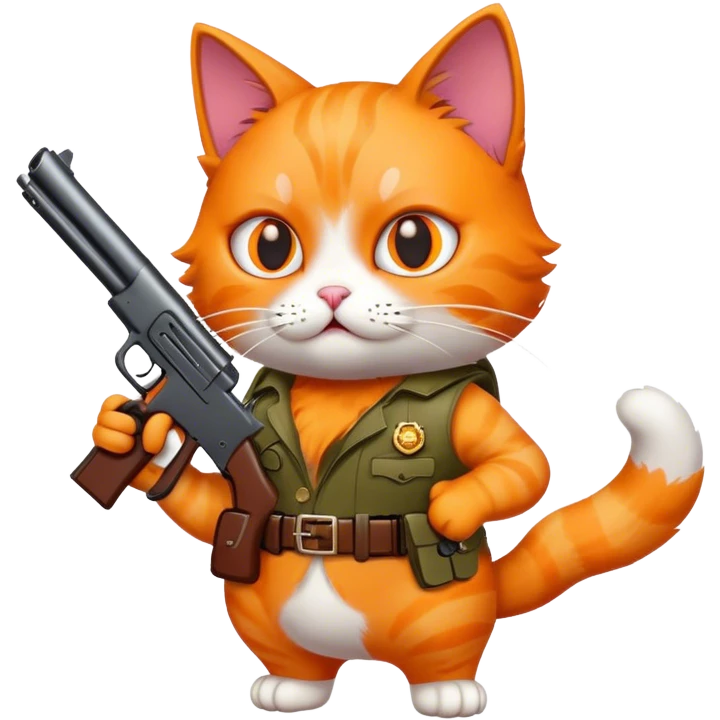 Cat with guns emoji