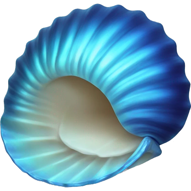 Iridescent blue shell  emoji