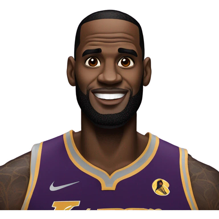 LeBron James with makeup emoji