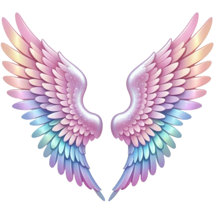 Tiny, mini, so small, soft pink, sparkly angel wings emoji