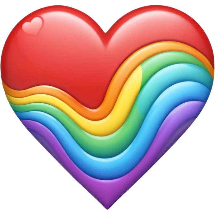 heart with a rainbow wave emoji