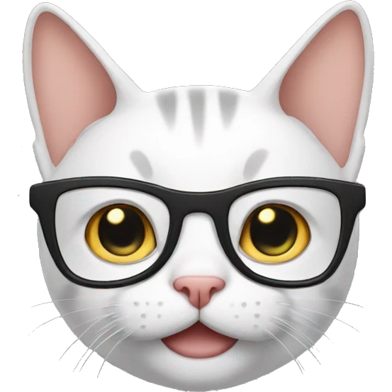 Nerdy cat emoji