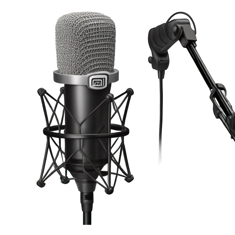 Neumann U87 AI microphone with stand & pop filter emoji