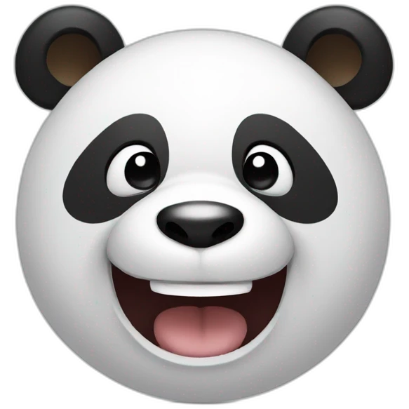 Panda laughinh emoji
