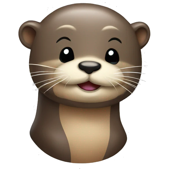 Otter with bow on a head emoji