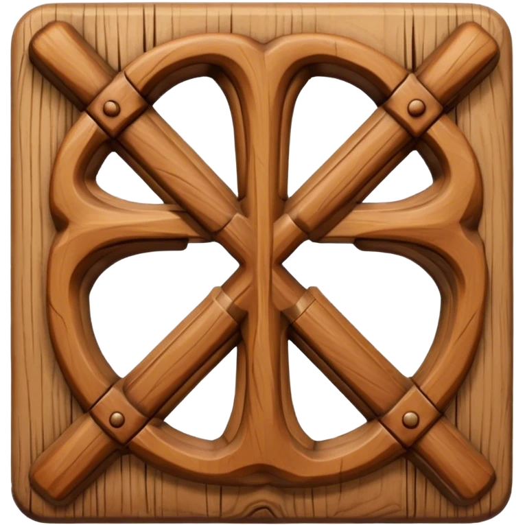 Croix chrétienne en bois emoji