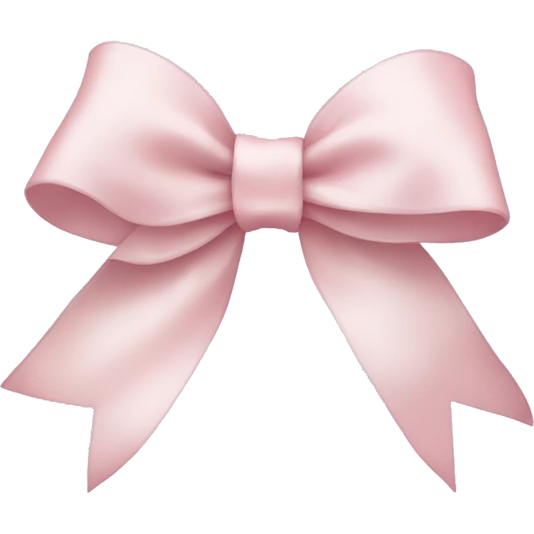 Pale pink ribbon bow emoji