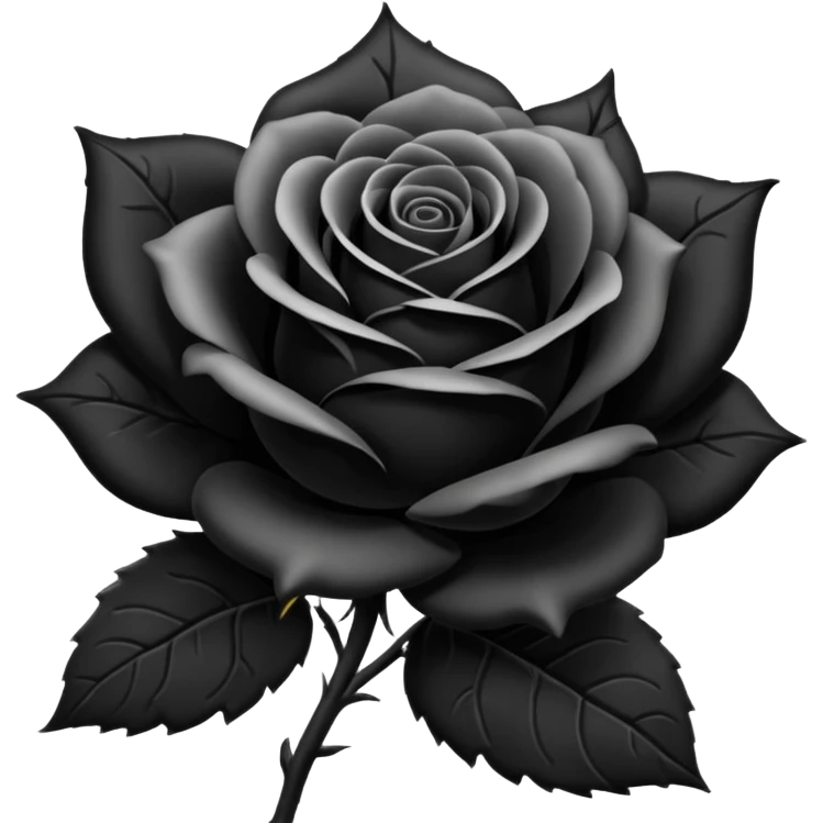 Black ￼ rose emoji