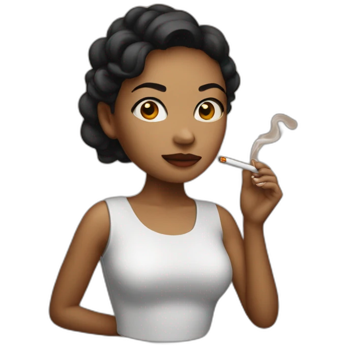 jennie with cigarette emoji