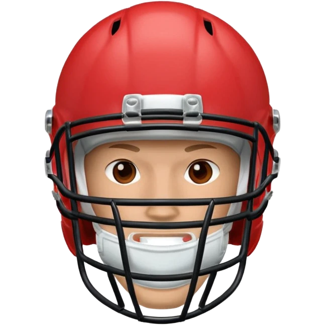 College football player helmet in light red color emoji