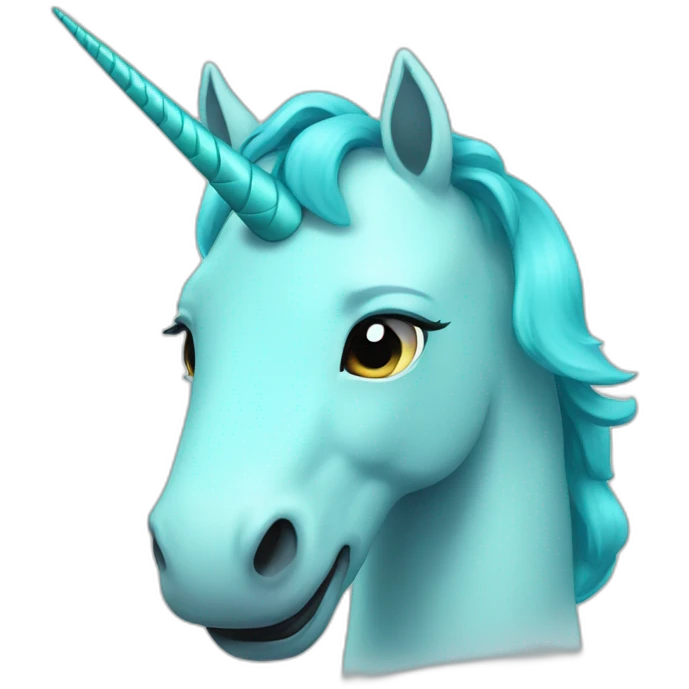 cyan unicorn emoji