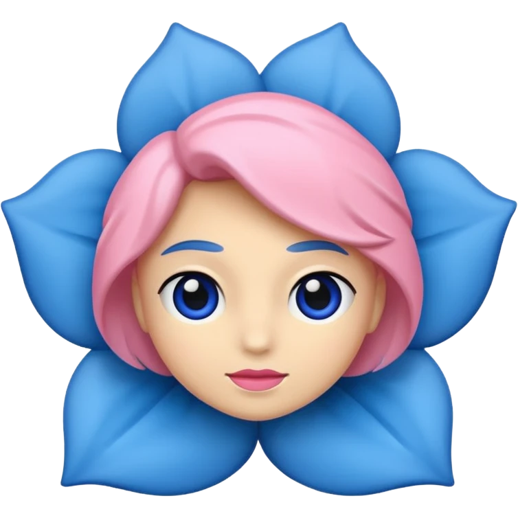 Faça uma rosa azul emoji