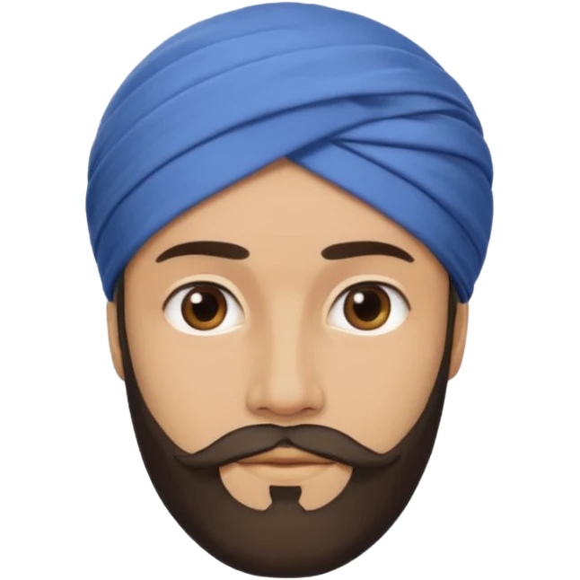man with beard wearing turban emoji