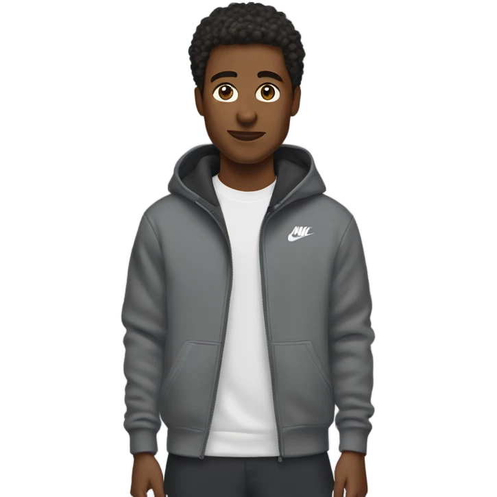 Me wearing a Nike tech fleece shrugging  emoji