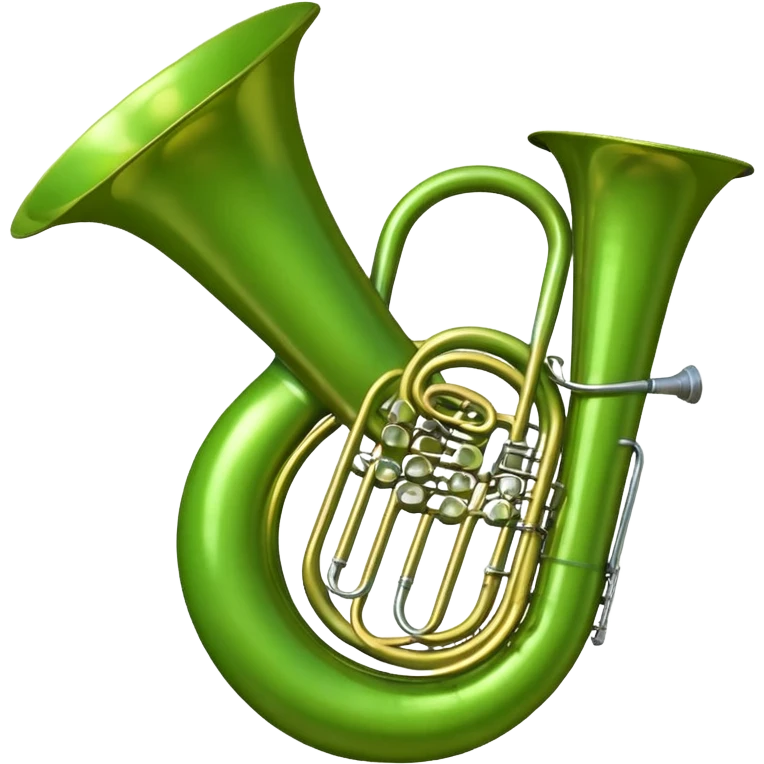 Lime playing the tuba emoji