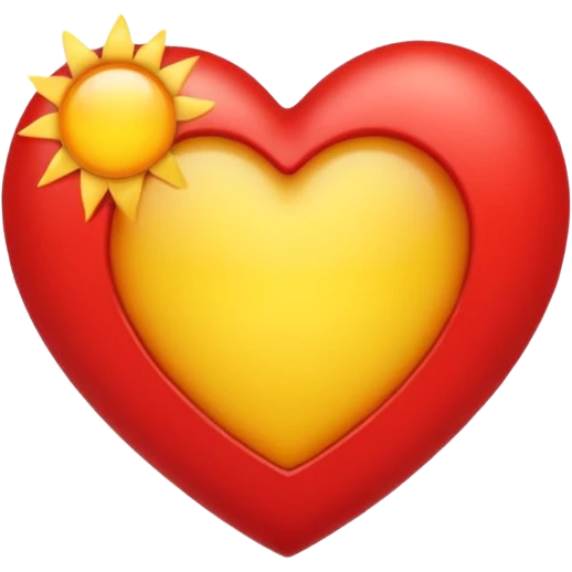 heart with a small sun inside emoji