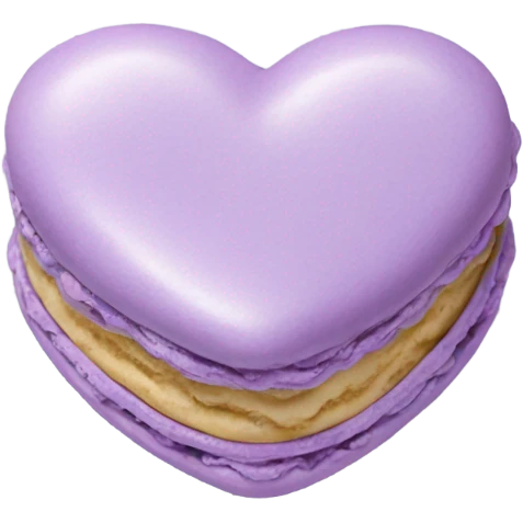Lilac macaron in shape of a heart  emoji