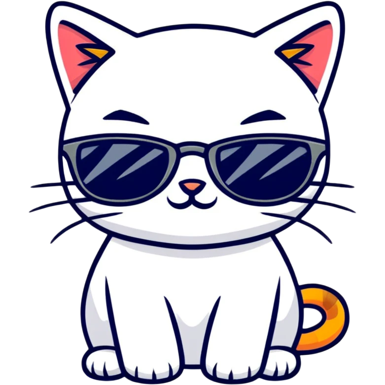 Cat with sunglasses emoji