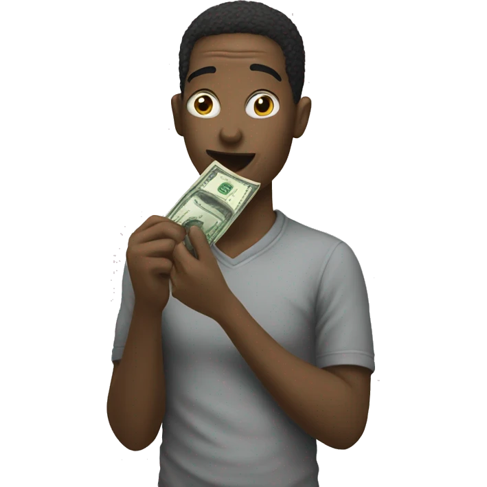 someone eating money emoji