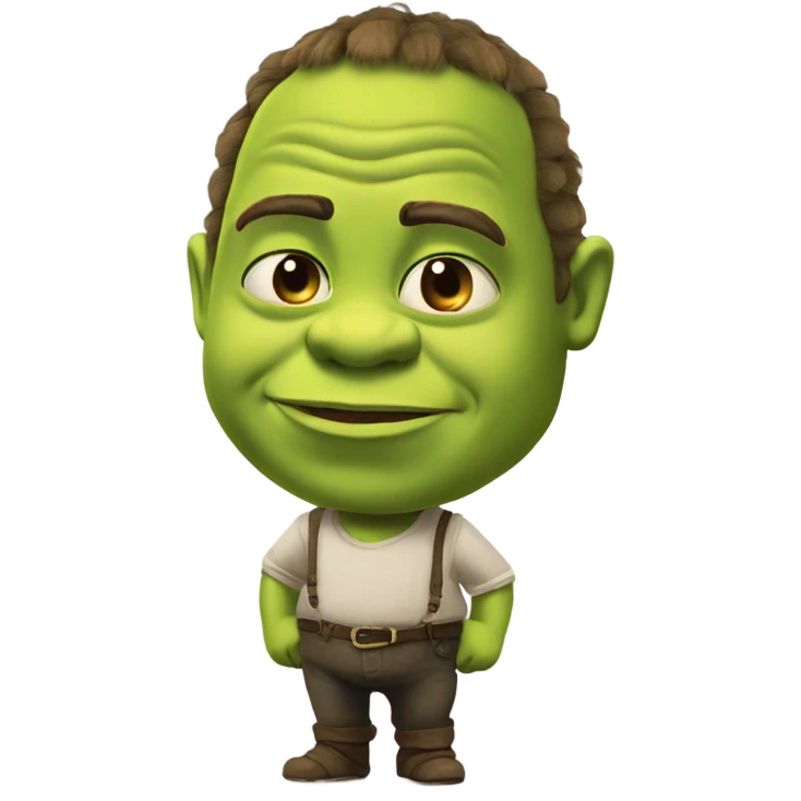 Shrek with a big booty emoji