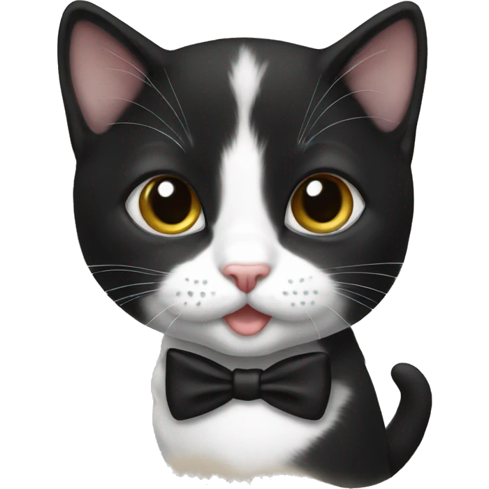 Tuxedo kitten emoji