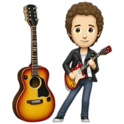 Pete Townshend young with guitar emoji