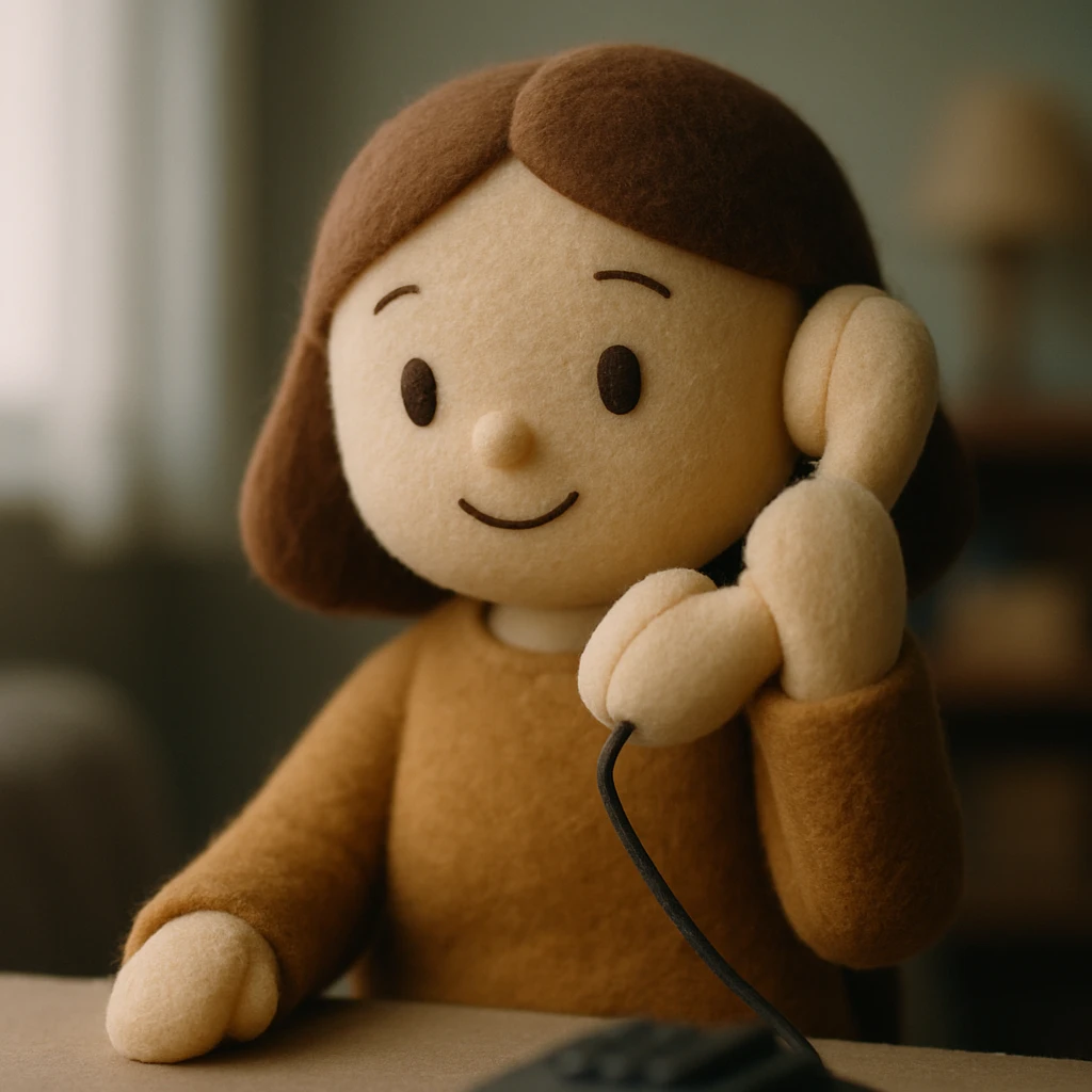 girl talking on telephone in her room emoji