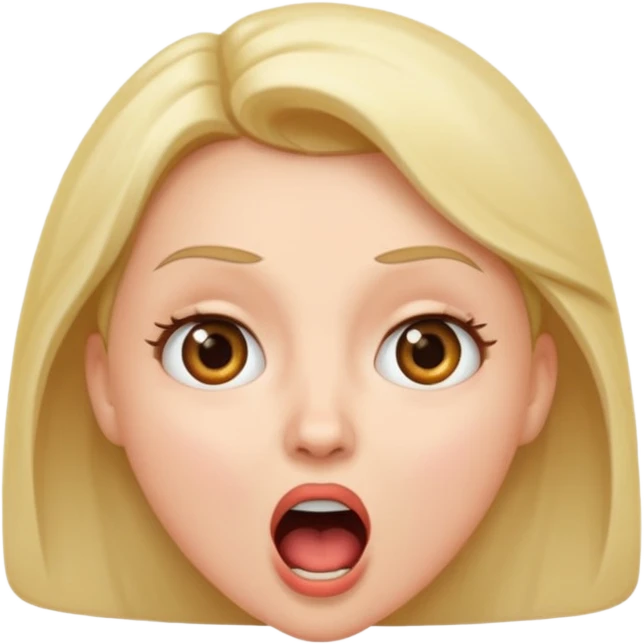 Woman with mouth open emoji